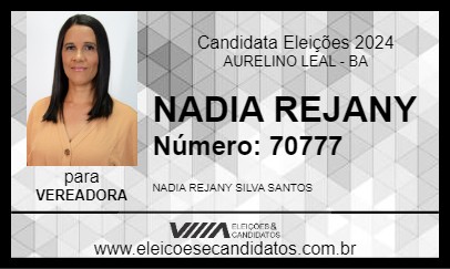 Candidato NADIA REJANY 2024 - AURELINO LEAL - Eleições