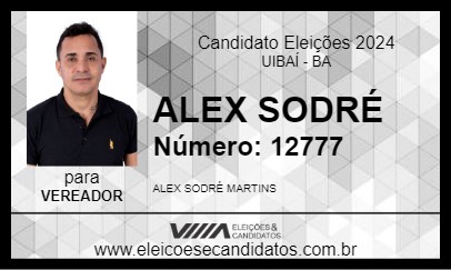 Candidato ALEX SODRÉ 2024 - UIBAÍ - Eleições