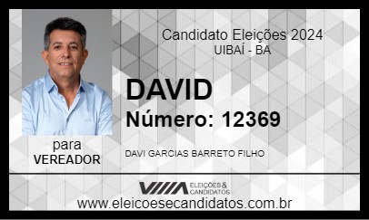 Candidato DAVID 2024 - UIBAÍ - Eleições