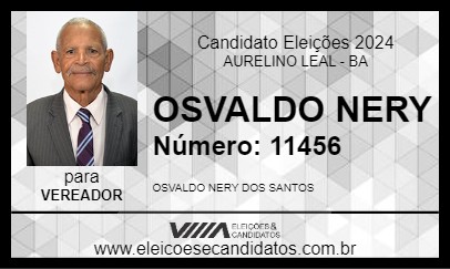 Candidato OSVALDO NERY 2024 - AURELINO LEAL - Eleições