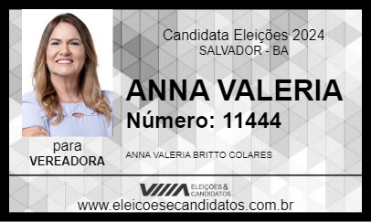 Candidato ANNA VALÉRIA 2024 - SALVADOR - Eleições