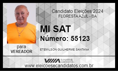 Candidato MI SAT 2024 - FLORESTA AZUL - Eleições