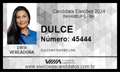 Candidato DULCE 2024 - INHAMBUPE - Eleições