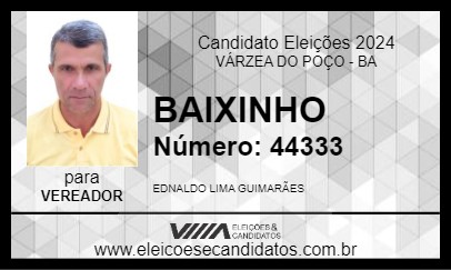 Candidato BAIXINHO 2024 - VÁRZEA DO POÇO - Eleições