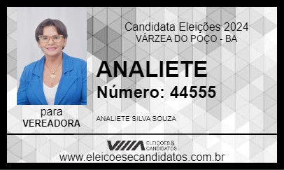 Candidato ANALIETE 2024 - VÁRZEA DO POÇO - Eleições