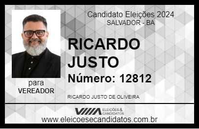 Candidato RICARDO JUSTO 2024 - SALVADOR - Eleições