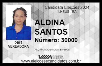 Candidato ALDINA SANTOS 2024 - ILHÉUS - Eleições