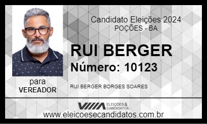 Candidato RUI BERGER 2024 - POÇÕES - Eleições