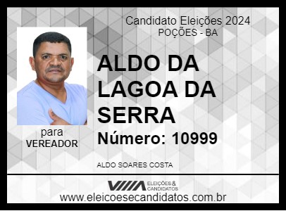 Candidato ALDO DA LAGOA DA SERRA 2024 - POÇÕES - Eleições