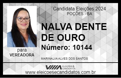 Candidato NALVA DENTE DE OURO 2024 - POÇÕES - Eleições