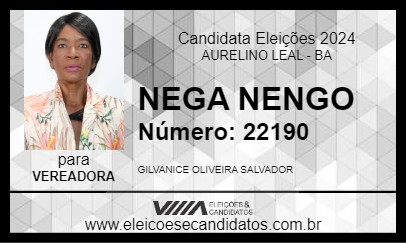 Candidato NEGA NENGO 2024 - AURELINO LEAL - Eleições