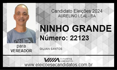 Candidato NINHO GRANDE 2024 - AURELINO LEAL - Eleições