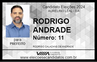 Candidato RODRIGO ANDRADE 2024 - AURELINO LEAL - Eleições