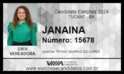 Candidato JANAINA 2024 - TUCANO - Eleições