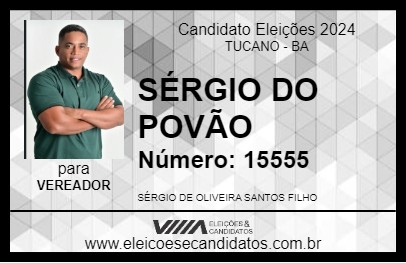 Candidato SÉRGIO DO POVÃO 2024 - TUCANO - Eleições