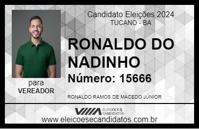 Candidato RONALDO DO NADINHO 2024 - TUCANO - Eleições