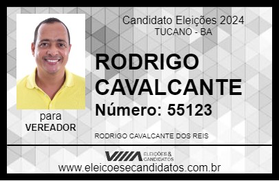 Candidato RODRIGO CAVALCANTE 2024 - TUCANO - Eleições