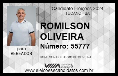 Candidato ROMILSON OLIVEIRA 2024 - TUCANO - Eleições