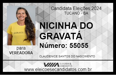 Candidato NICINHA DO GRAVATÁ 2024 - TUCANO - Eleições