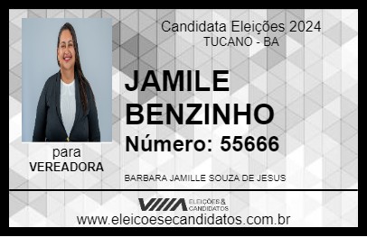 Candidato JAMILE BENZINHO 2024 - TUCANO - Eleições