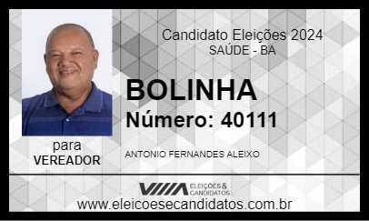 Candidato BOLINHA 2024 - SAÚDE - Eleições