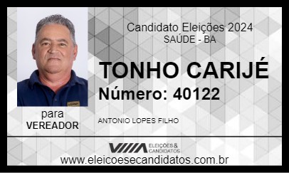 Candidato TONHO CARIJÉ 2024 - SAÚDE - Eleições