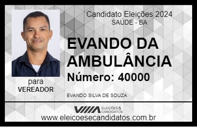 Candidato EVANDO DA AMBULÂNCIA 2024 - SAÚDE - Eleições