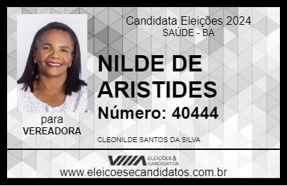 Candidato NILDE DE ARISTIDES 2024 - SAÚDE - Eleições