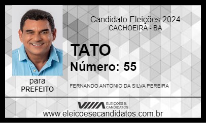 Candidato TATO 2024 - CACHOEIRA - Eleições