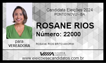 Candidato ROSANE RIOS 2024 - PONTO NOVO - Eleições