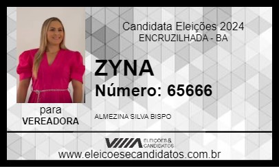 Candidato ZYNA 2024 - ENCRUZILHADA - Eleições