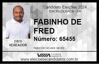 Candidato FABINHO DE FRED 2024 - ENCRUZILHADA - Eleições