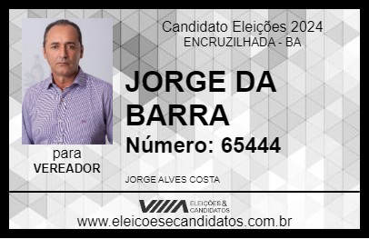 Candidato JORGE DA BARRA 2024 - ENCRUZILHADA - Eleições