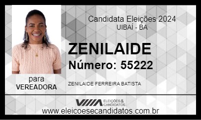 Candidato ZENILAIDE 2024 - UIBAÍ - Eleições