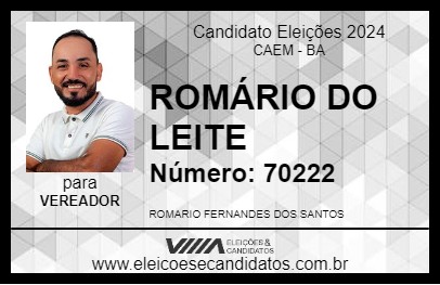 Candidato ROMÁRIO DO LEITE 2024 - CAEM - Eleições