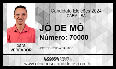 Candidato JÓ DE MÔ 2024 - CAEM - Eleições