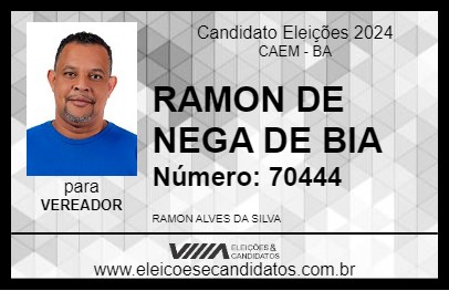 Candidato RAMON DE NEGA DE BIA 2024 - CAEM - Eleições