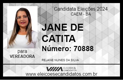 Candidato JANE DE CATITA 2024 - CAEM - Eleições