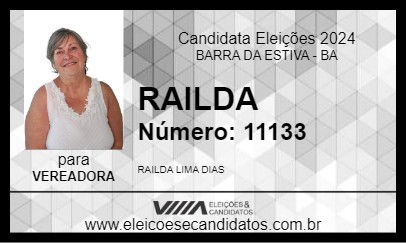 Candidato RAILDA 2024 - BARRA DA ESTIVA - Eleições