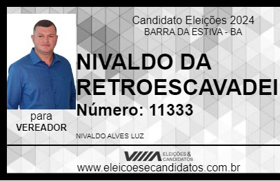 Candidato NIVALDO DA RETROESCAVADEIRA 2024 - BARRA DA ESTIVA - Eleições