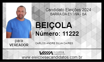 Candidato BEIÇOLA 2024 - BARRA DA ESTIVA - Eleições