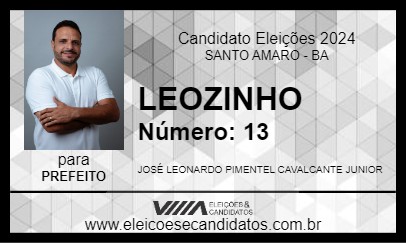 Candidato LEOZINHO 2024 - SANTO AMARO - Eleições