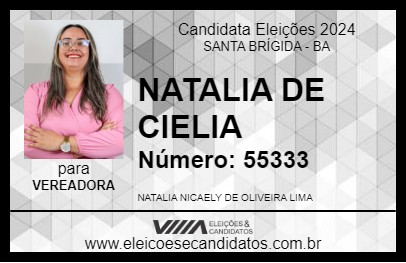 Candidato NATALIA DE CIELIA 2024 - SANTA BRÍGIDA - Eleições