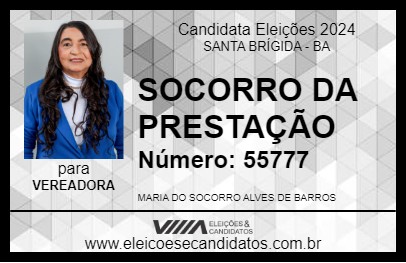 Candidato SOCORRO DA PRESTAÇÃO 2024 - SANTA BRÍGIDA - Eleições