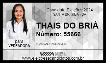 Candidato THAIS DO BRIÁ 2024 - SANTA BRÍGIDA - Eleições