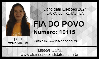 Candidato FIA DO POVO 2024 - LAURO DE FREITAS - Eleições