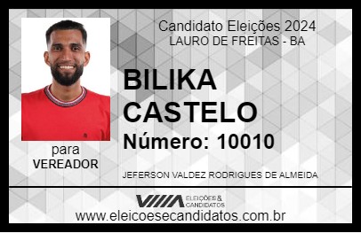 Candidato BILIKA CASTELO 2024 - LAURO DE FREITAS - Eleições