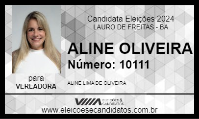 Candidato ALINE OLIVEIRA 2024 - LAURO DE FREITAS - Eleições