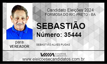 Candidato SEBASTIÃO 2024 - FORMOSA DO RIO PRETO - Eleições