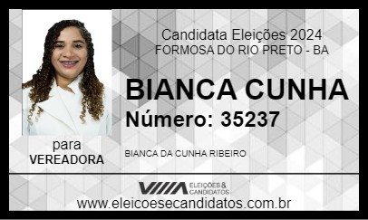 Candidato BIANCA CUNHA 2024 - FORMOSA DO RIO PRETO - Eleições